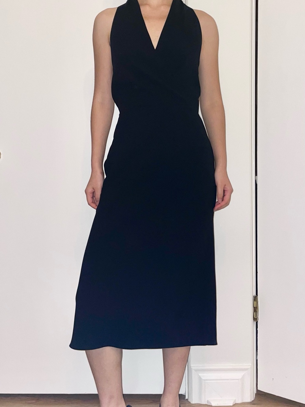 Babaton Aritzia Backless Halter Neck Midi Little Black Dress